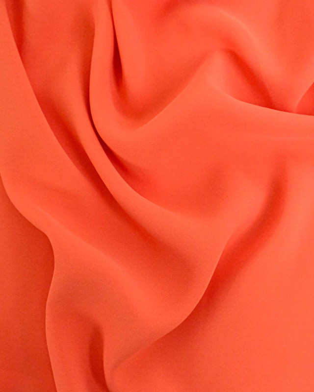 Tissu Crêpe Léger Corail - Mercerine