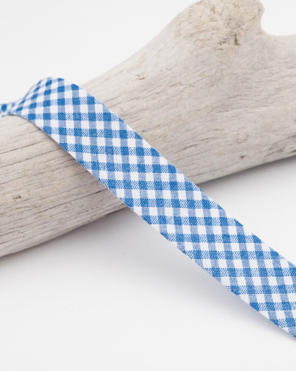 Biais - Biais fantaisie - Vichy - Bleu - Biais au mètre - Mercerine