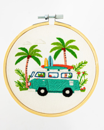 Kit Broderie - California Dream - Avec Tambour 15cm - Mercerine