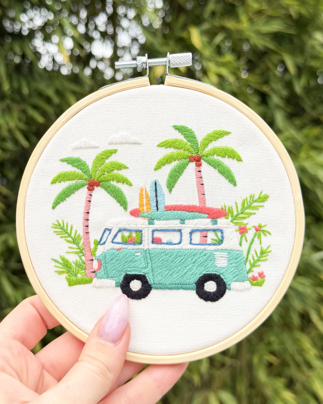 Kit Broderie - California Dream - Avec Tambour 15cm - Mercerine