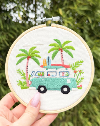 Kit Broderie - California Dream - Avec Tambour 15cm - Mercerine