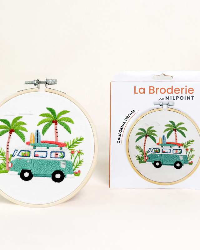 Kit Broderie - California Dream - Avec Tambour 15cm - Mercerine