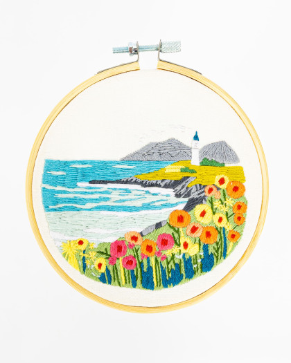 Kit Broderie - Côte Sauvage - avec Tambour 15cm - Mercerine