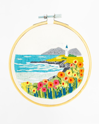 Kit Broderie - Côte Sauvage - avec Tambour 15cm - Mercerine