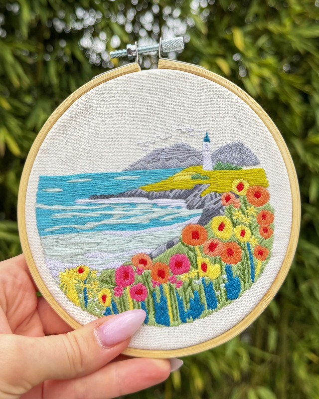 Kit Broderie - Côte Sauvage - avec Tambour 15cm - Mercerine