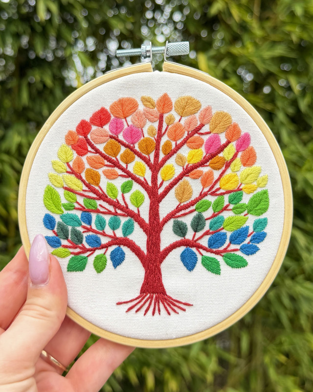 Kit Broderie - Quatre Saisons - avec Tambour 15cm - Mercerine