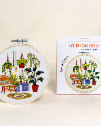Kit Broderie - Dans la Véranda - avec Tambour 15cm - Mercerine