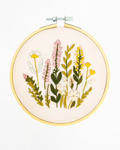 Kit Broderie - Poésie des Champs - avec Tambour 15cm - Mercerine