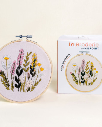 Kit Broderie - Poésie des Champs - avec Tambour 15cm - Mercerine