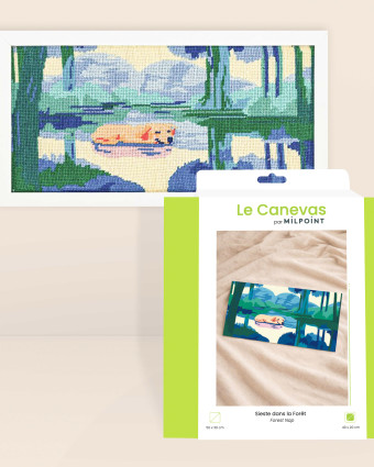 Kit Canevas Complet - Sieste dans la forêt - Mercerine