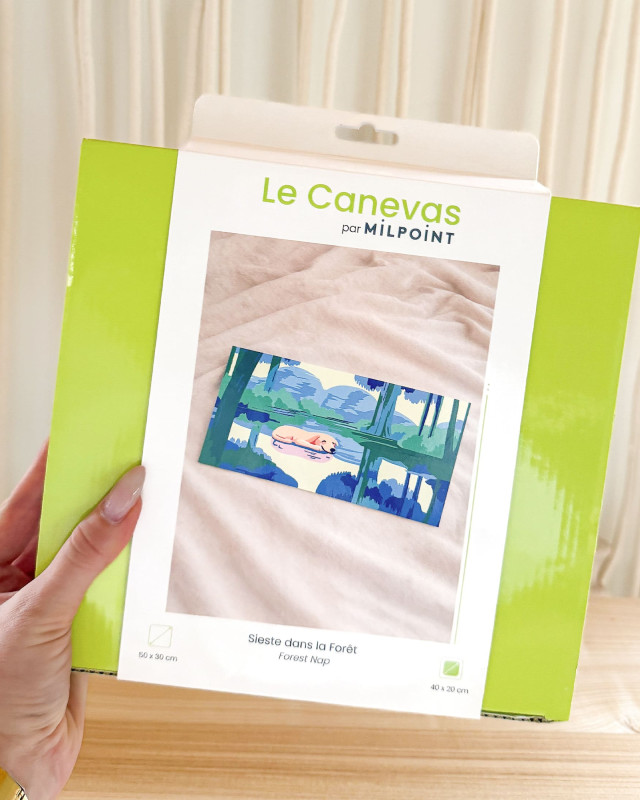 Kit Canevas Complet - Sieste dans la forêt - Mercerine
