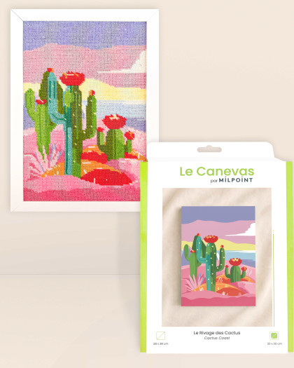 Kit Canevas Complet - le Rivage des Cactus - Mercerine