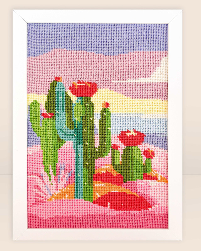 Kit Canevas Complet - le Rivage des Cactus - Mercerine