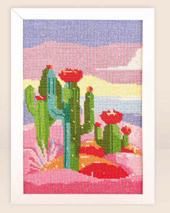 Kit Canevas Complet - le Rivage des Cactus - Mercerine