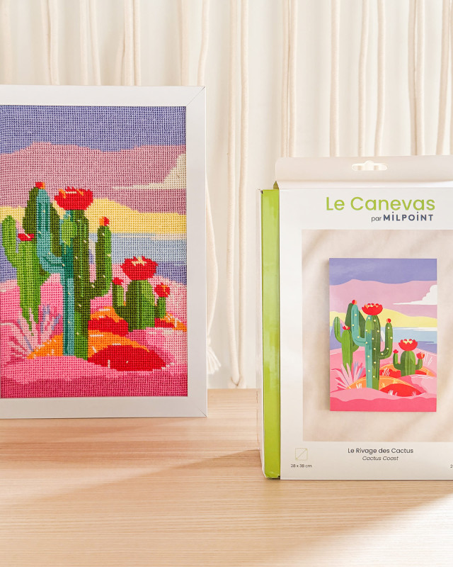 Kit Canevas Complet - le Rivage des Cactus - Mercerine