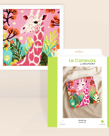 Kit Canevas Complet - Girafe Pop - Mercerine