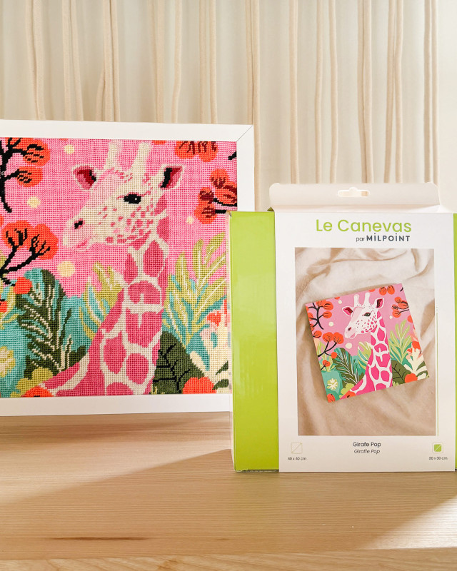 Kit Canevas Complet - Girafe Pop - Mercerine