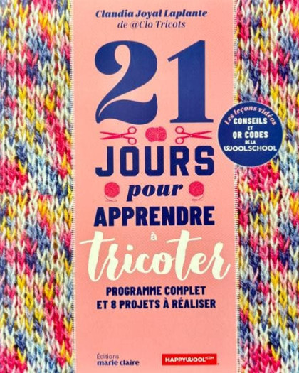 Livre Tricot - 21 jours pour apprendre à tricoter - Mercerine