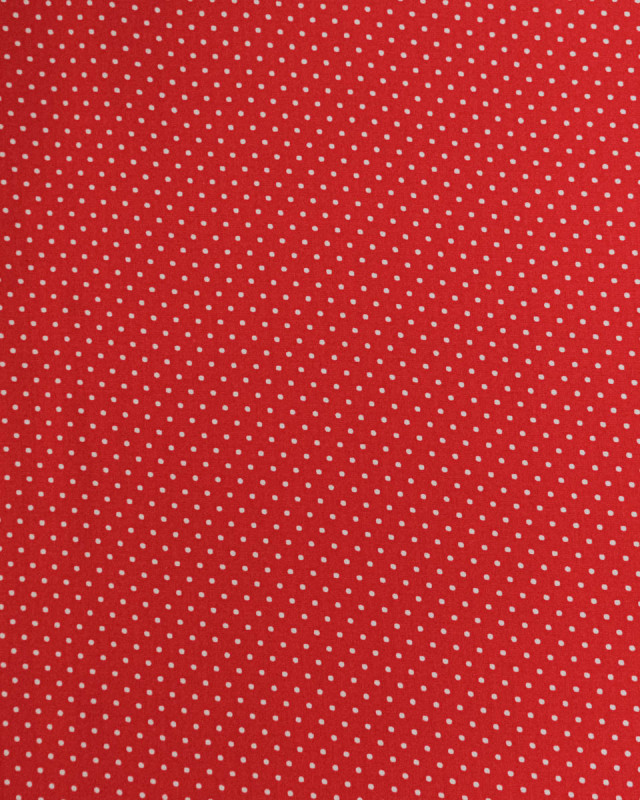 Viscose à Pois Rouge Juliette - Mercerine