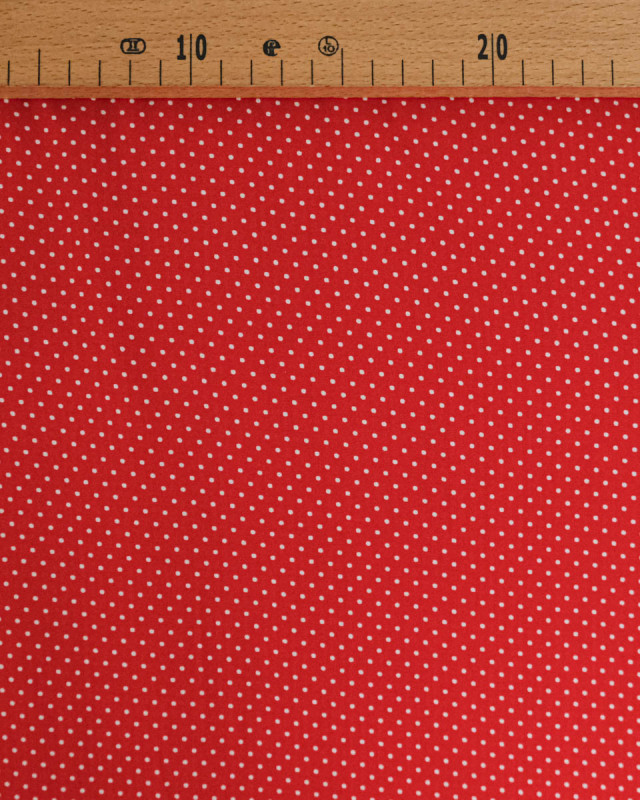 Viscose à Pois Rouge Juliette - Mercerine