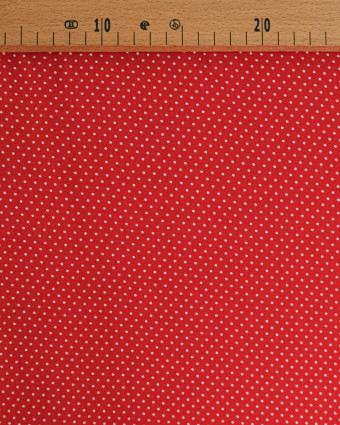 Viscose à Pois Rouge Juliette - Mercerine