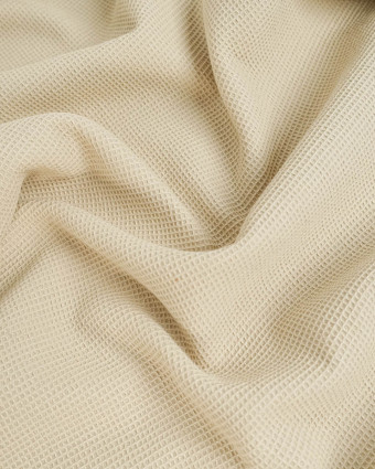 Tissu Coton Mini Waffle Ecru - Mercerine
