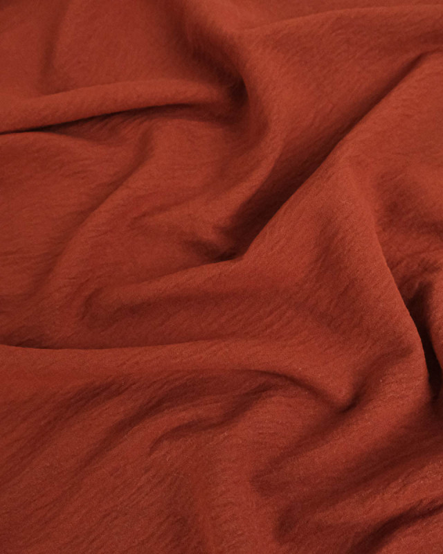 Tissu Touché Peau de Pêche Terracotta