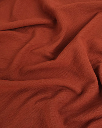 Tissu Touché Peau de Pêche Terracotta