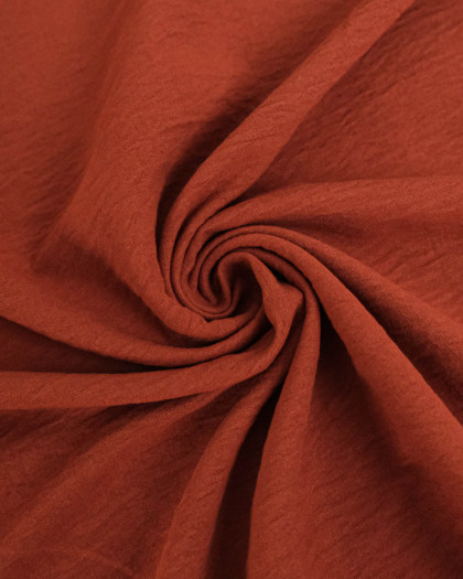 Tissu Touché Peau de Pêche Terracotta - Mercerine