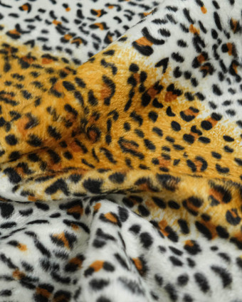 Tissu Fourrure Imitation Guépard - Mercerine