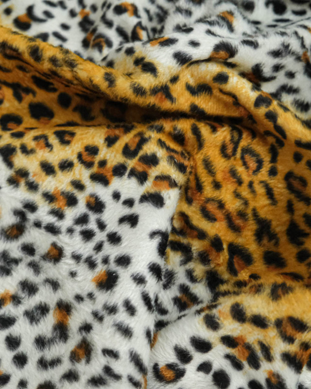 Tissu Fourrure Imitation Guépard - Mercerine