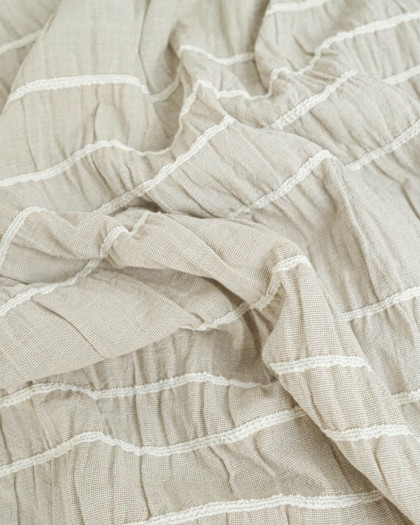 Tissu Smocks Gris Beige - Mercerine