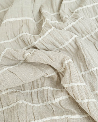 Tissu Smocks Gris Beige - Mercerine