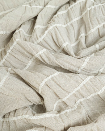 Tissu Smocks Gris Beige - Mercerine