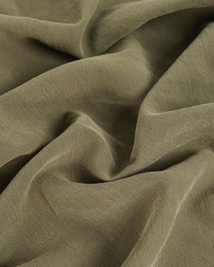 Tissu Tencel Mélangé Kaki - Mercerine