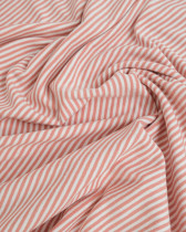 Tissu Jersey Fines Rayures Vieux Rose