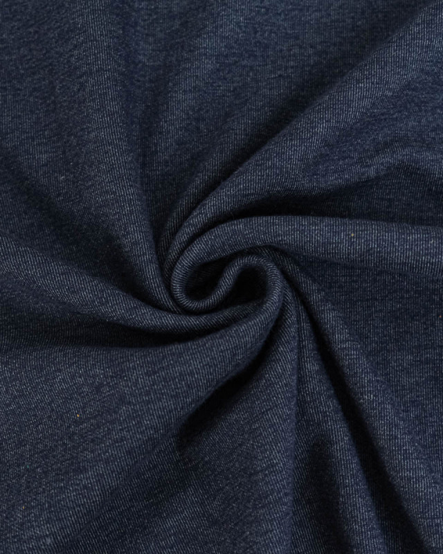 Maille Lourde petite côte Bleu Jean - Mercerine