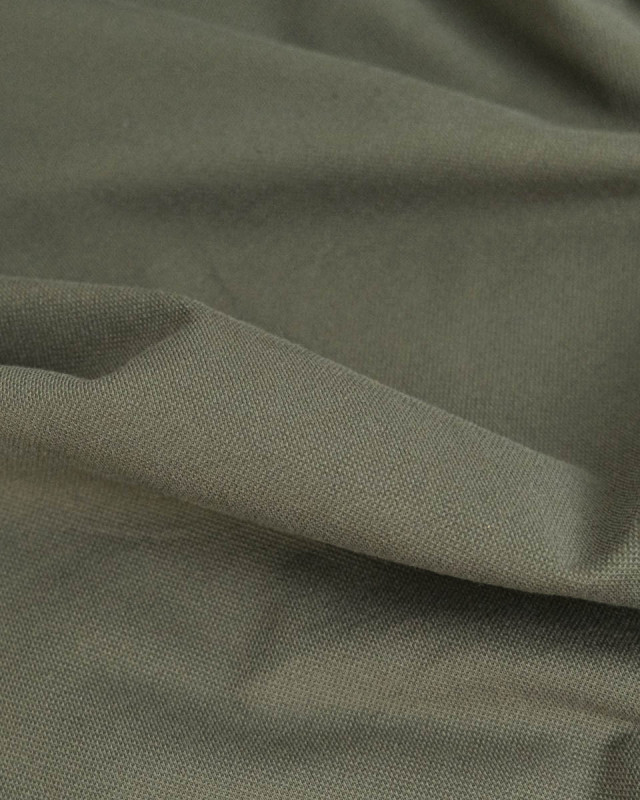 Tissu Polo Maille Piquée Kaki - Mercerine