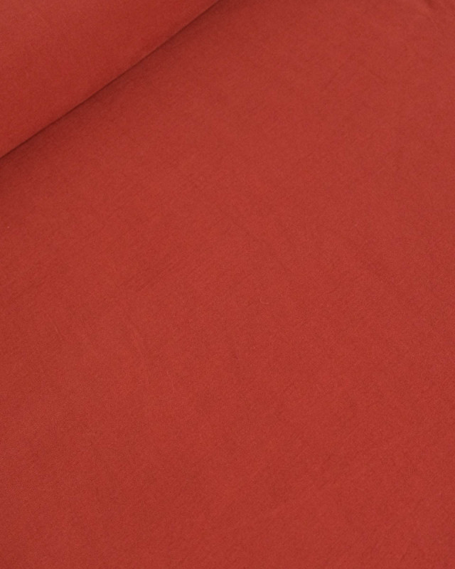 Tissu Viscose Effet Tencel Terracotta - Mercerine
