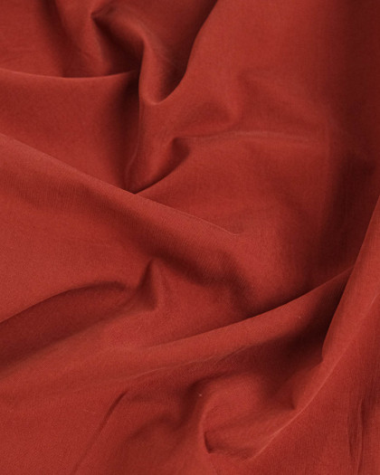 Tissu Viscose Effet Lin Terracotta - Mercerine