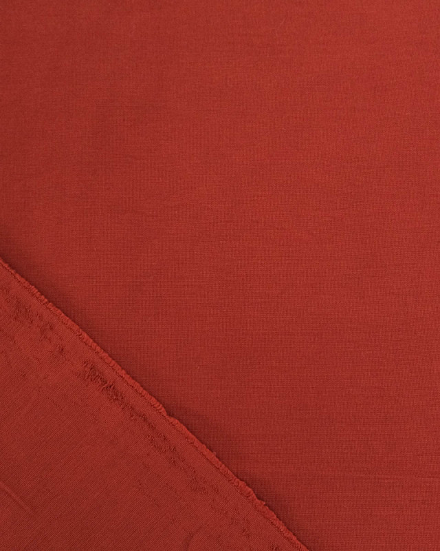 Tissu Viscose Effet Tencel Terracotta - Mercerine
