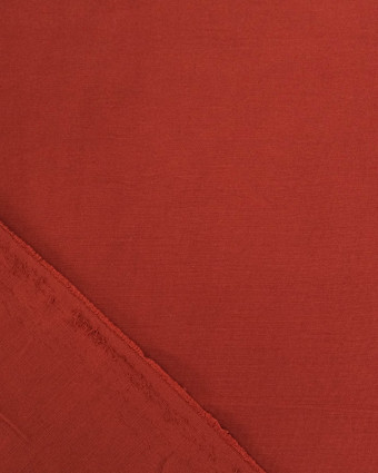 Tissu Viscose Effet Tencel Terracotta - Mercerine