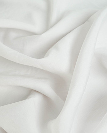 Tissu Viscose Effet Tencel Blanc Cassé - Mercerine