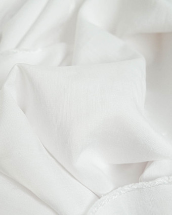 Tissu Viscose Effet Tencel Blanc Cassé - Mercerine