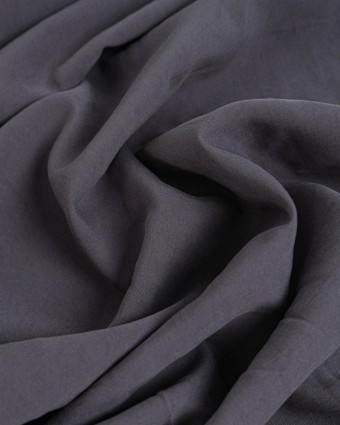 Tissu Viscose Effet Tencel Gris Foncé - Mercerine