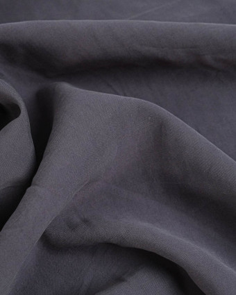 Tissu Viscose Effet Tencel Gris Foncé - Mercerine