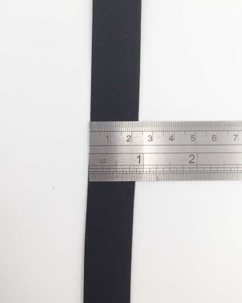 Biais coton Bio noir 20mm - Mercerine