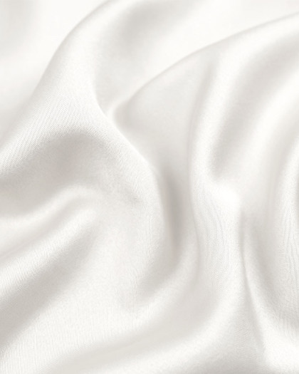 Tissu Satin Microfibre Uni Duchesse Blanc - Mercerine