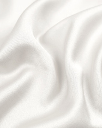 Tissu Satin Microfibre Uni Duchesse Blanc - Mercerine