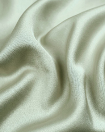 Tissu Satin Microfibre Uni Duchesse Vert de gris - Mercerine